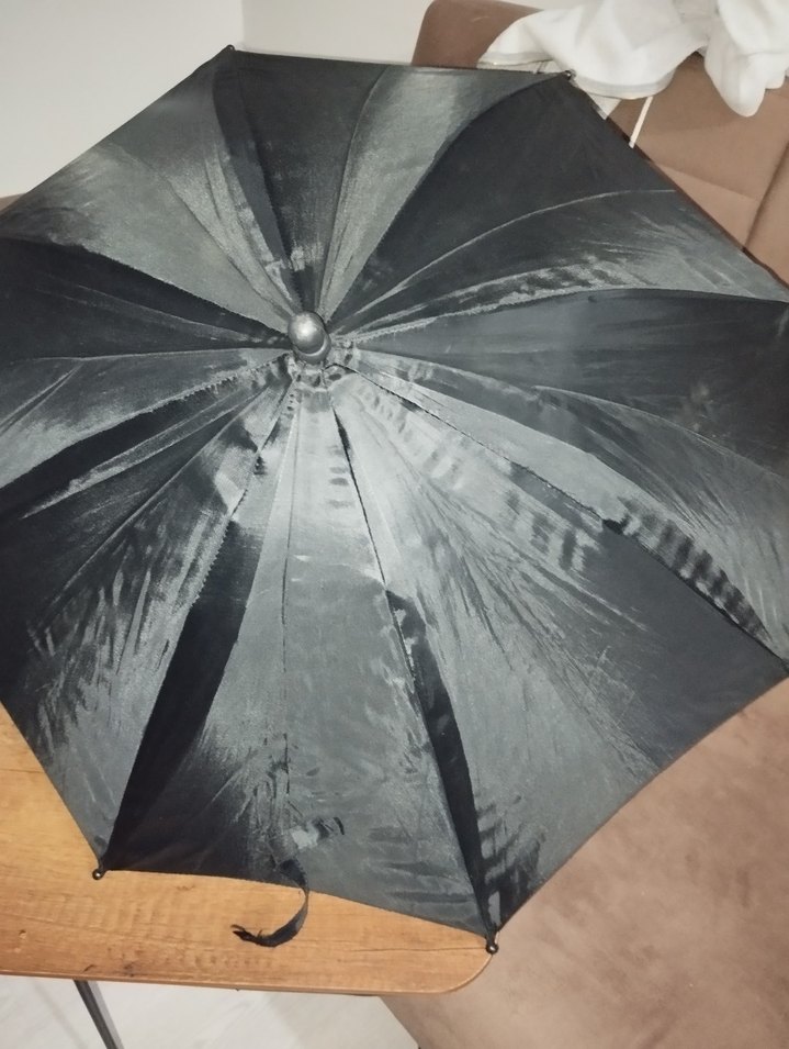 çocuk Siyah Pileli Gotik Şemsiye - Görsel 2