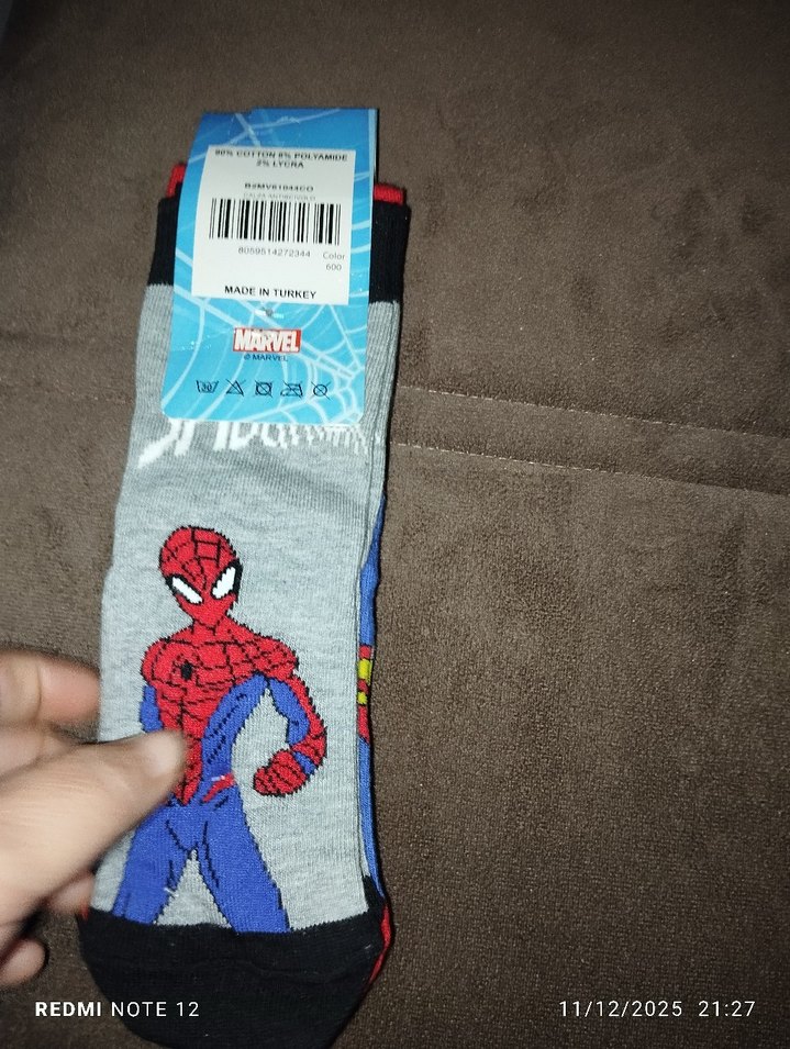 Gri Baskılı Erkek Çorapları 3'lü - Görsel 2