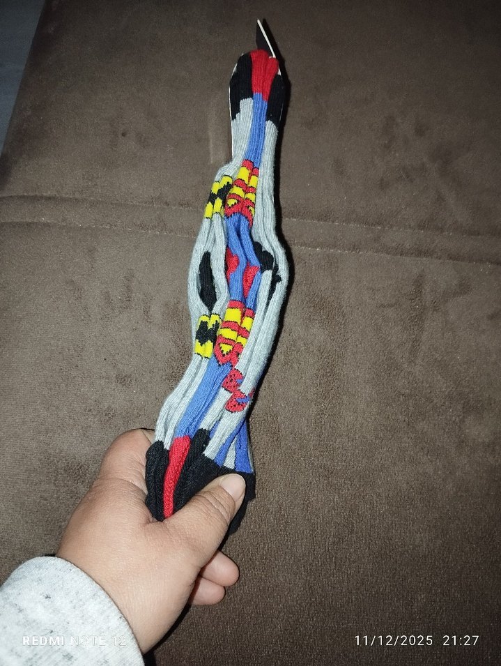 Gri Baskılı Erkek Çorapları 3'lü - Görsel 3