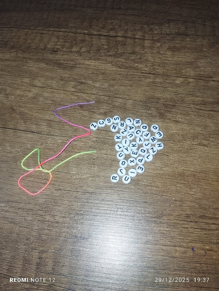 Renkli Harfli bileklik - Görsel 2