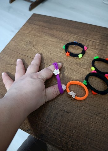 Renkli Nakışlı Elastik Çocuk Saç Tokası - Görsel 2