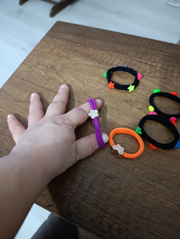 Renkli Nakışlı Elastik Çocuk Saç Tokası - Görsel 2