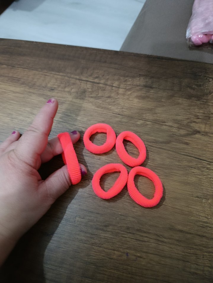 Kırmızı Elastik Çocuk Saç Lastiği - Görsel 2