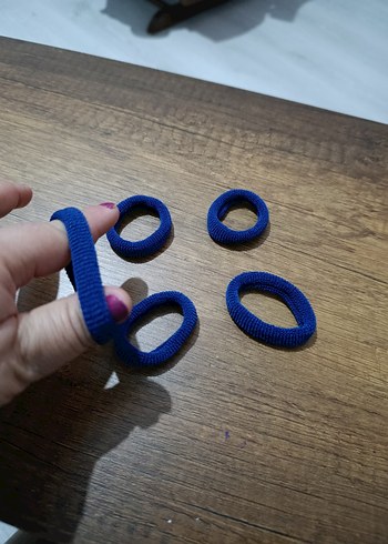 Mavi Elastik Çocuk Saç Lastiği - Görsel 2