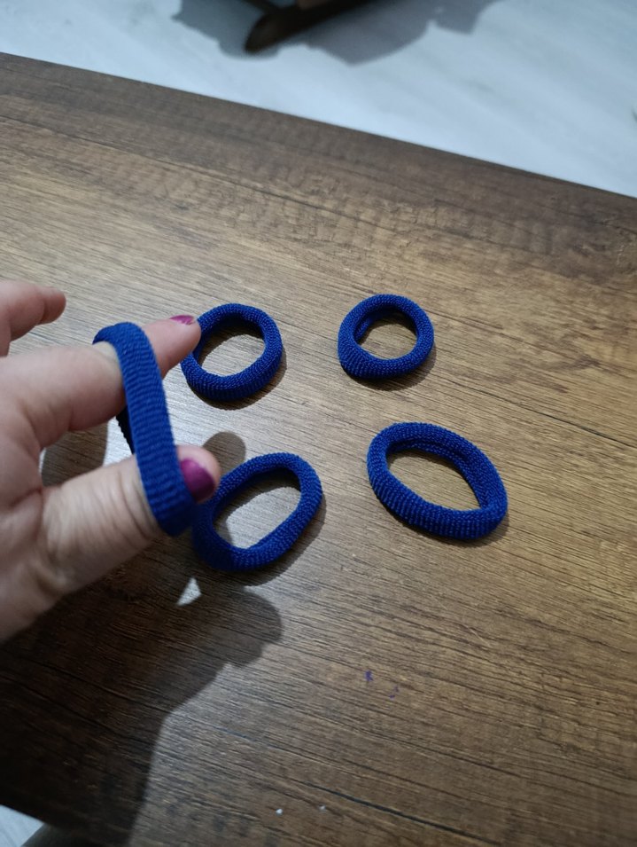 Mavi Elastik Çocuk Saç Lastiği - Görsel 2