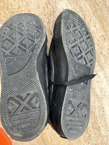 38 Beden siyah Renk Deri converse