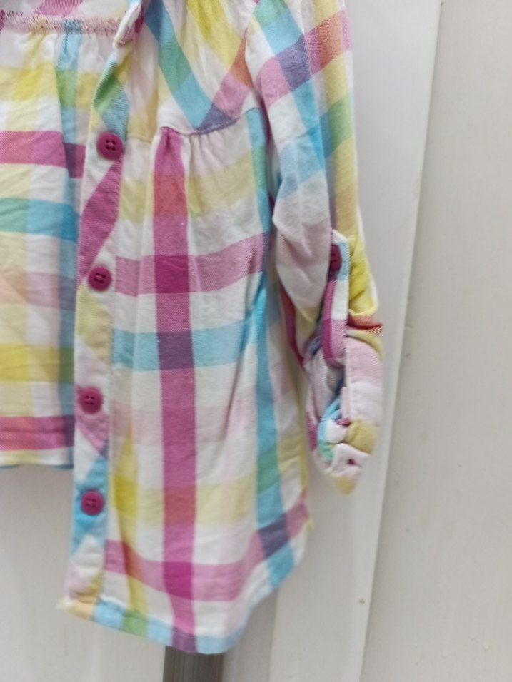 Kız Çocuk Çok Renkli Pamuklu Gömlek - Görsel 3