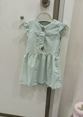 Kız Çocuk Düğmeli Elbise farkli renklerde renk belirtin alirken - Görsel 5