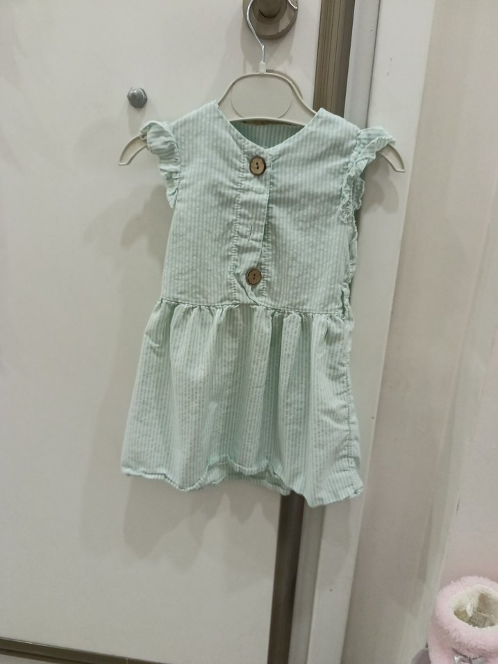 Kız Çocuk Düğmeli Elbise farkli renklerde renk belirtin alirken - Görsel 5