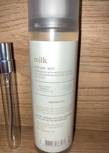 bath and body works milk 10 ml - Görsel 3