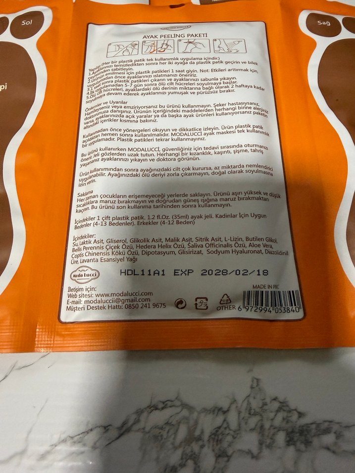 Ayak Peeling Paketi Maskesi 4lü avon parfüm hediyeli - Görsel 2