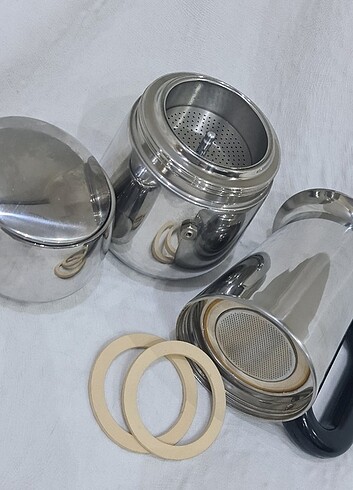 Beden gri Renk Moka Pot Kahve Makinesi Makinası Filtre Espresso Ocak Üstü