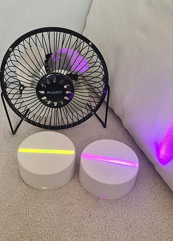 Piranha Usb Fan Vantilatör Rcb Gece Lambası Masaüstü Lamba