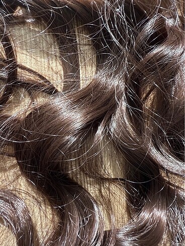 Gerçek görünümlü Peruk Yapay Saç Kahverengi - Görsel 2