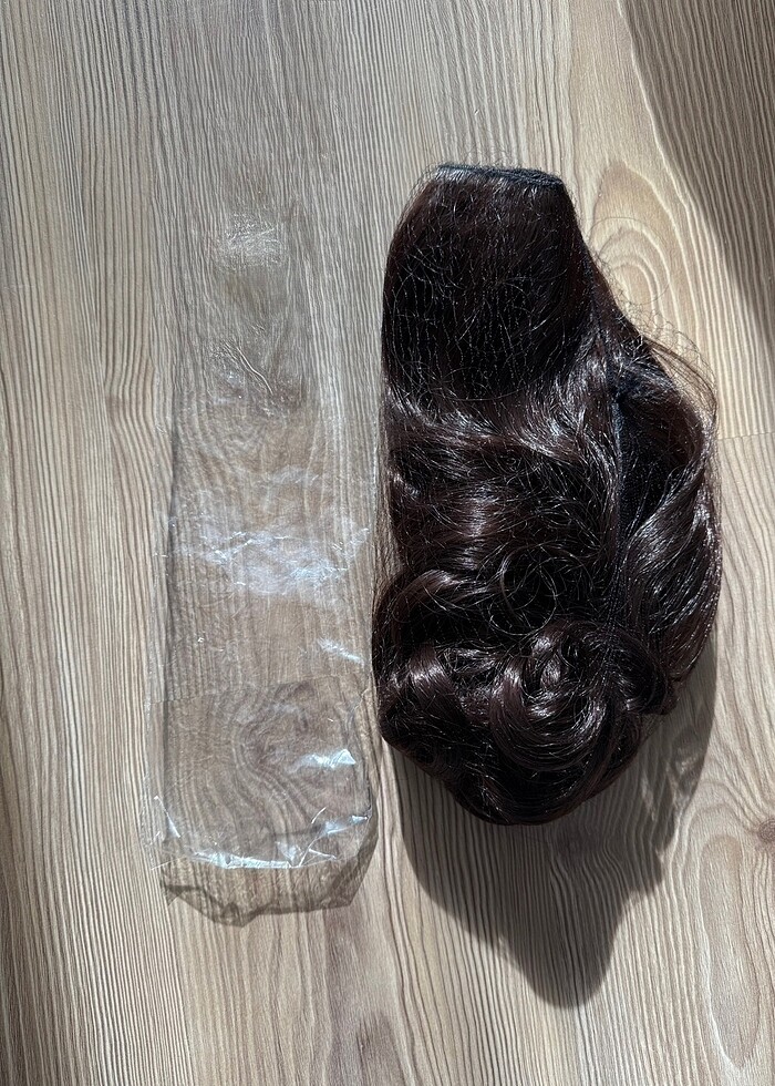 Gerçek görünümlü Peruk Yapay Saç Kahverengi - Görsel 4