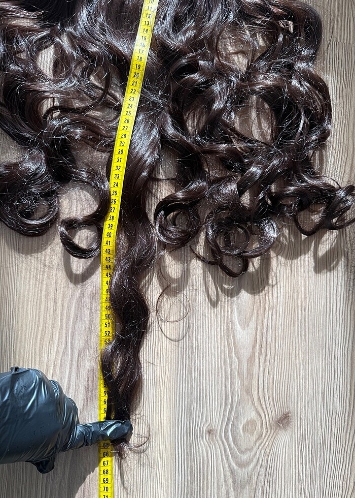 Gerçek görünümlü Peruk Yapay Saç Kahverengi - Görsel 5