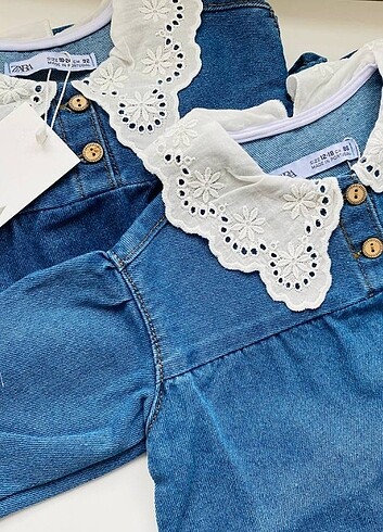 Zara Bebe Yaka Denim Elbise