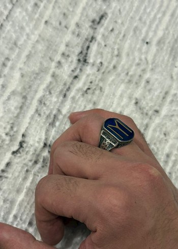 Mavi Vintage Erkek Yüzük 925 Ayar IYI Gümüş - Görsel 5
