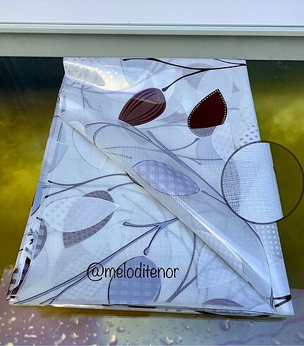  Beden camel Renk 100*140 Desenli Şeffaf PVC Masa Örtüsü