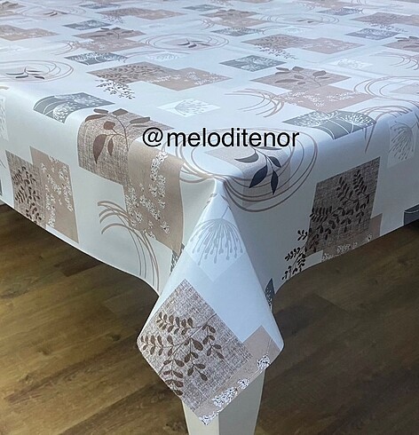 Beden kahverengi Renk 100*140 Astarlı PVC Muşamba Masa Örtüsü