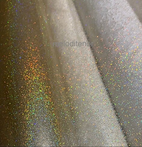 Beden Gold Simli Şeffaf PVC Muşamba Masa Örtü