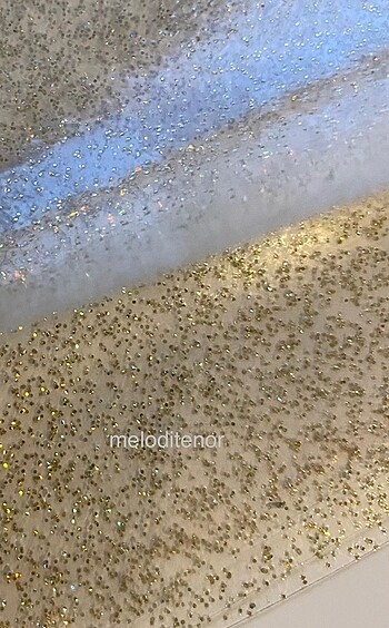 Beden altın Renk Gold Simli Şeffaf PVC Muşamba Masa Örtü