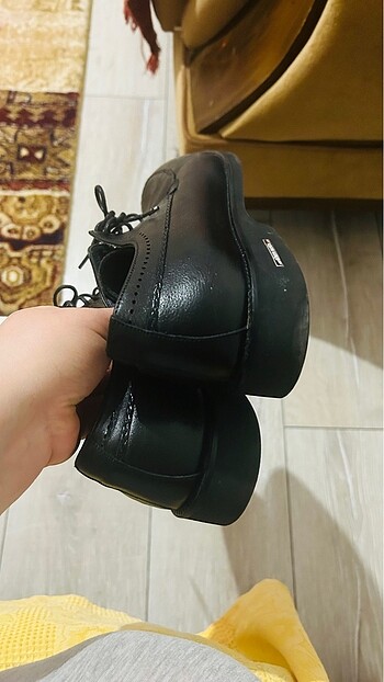 42 Beden siyah Renk Pierre cardin deri ayakkabı