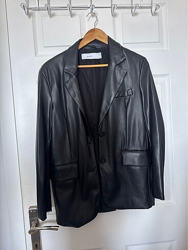 BERSHKA DERI BLAZER CEKET