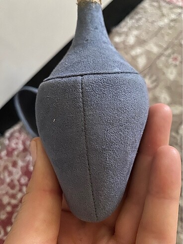 Mavi süet topuklu - Görsel 2