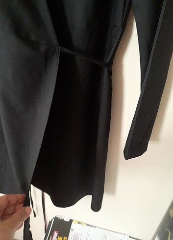 40 Beden siyah Renk Kadın krovaze anvelop elbise 