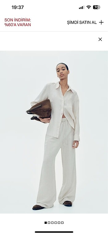 H&M keten karışımlı pantolon