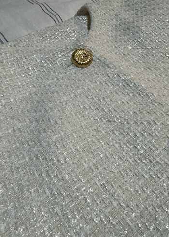 Beyaz tuvit ceket - Görsel 4