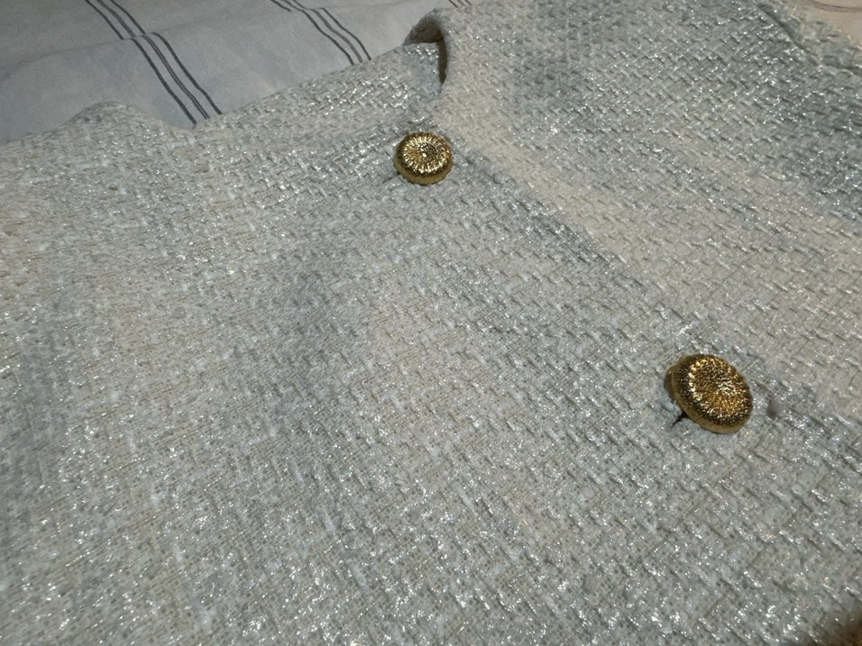 Beyaz tuvit ceket - Görsel 4