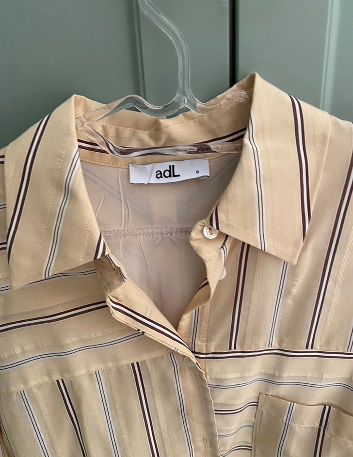 Adl Bej Çizgili Gömlek - Görsel 2