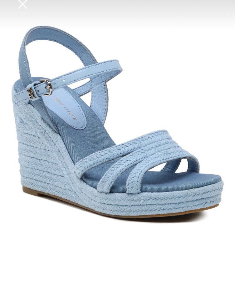 Tommy hilfiger Mavi Tokalı Dolgu Topuklu Kadın Sandalet - Görsel 2