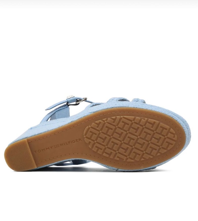 Tommy hilfiger Mavi Tokalı Dolgu Topuklu Kadın Sandalet - Görsel 4