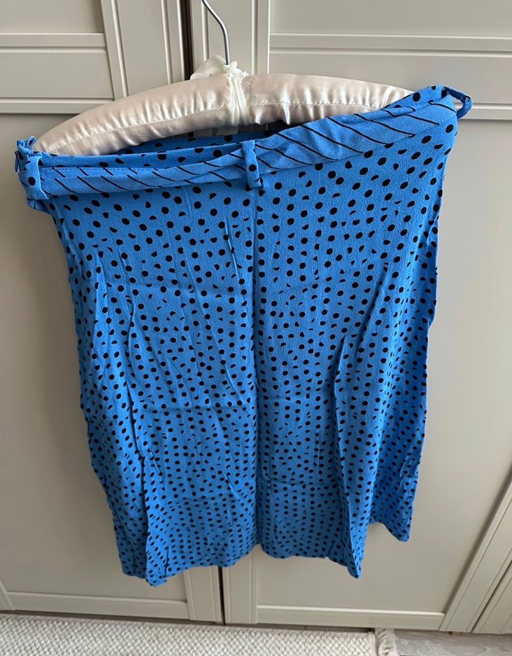 İpekyol Mavi Drapeli midi boy etek - Görsel 2