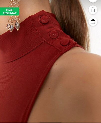 36 Beden bordo Renk Tarçın detaylı abiye elbise Trendyolmilla