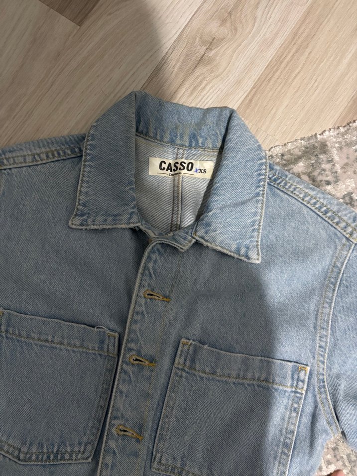 Mavi Denim Kısa Kollu Kadın Tulum - Görsel 2