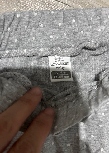 Kız Çocuk Gri Pamuklu Fırfırlı Tayt - Görsel 2