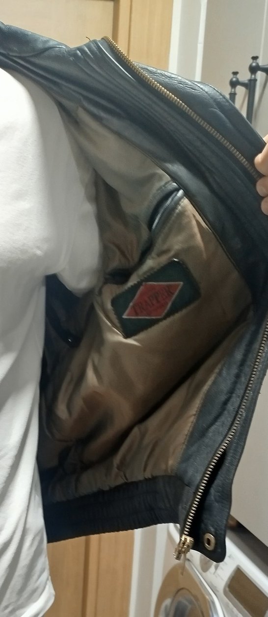 Düğmeli Siyah Deri Biker Ceket - Görsel 4