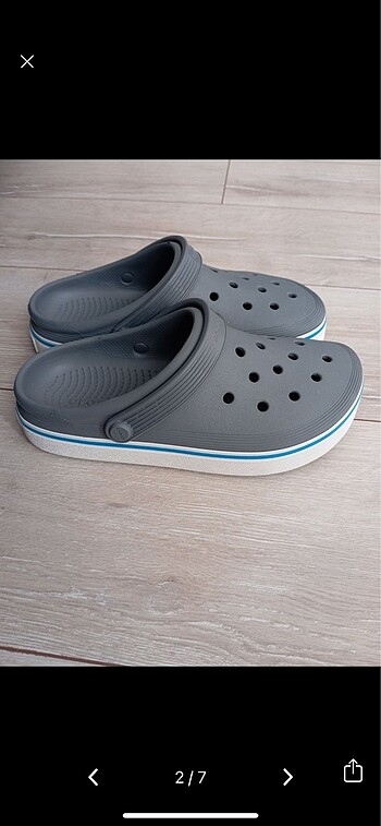 39 Beden gri Renk Crocs unisex off court blog sandalet