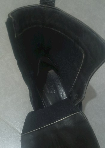 Siyah Bağcıklı Kadın Deri Bot - Görsel 4