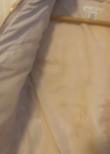 Bej Suni Kürklü Midi Kadın Yelek - Görsel 3