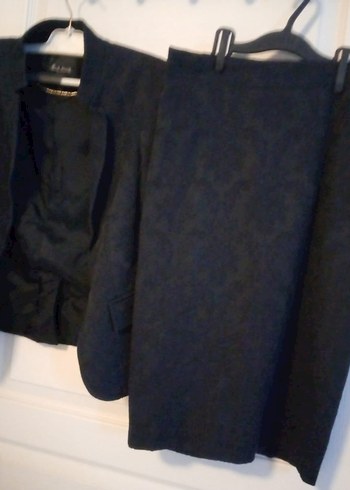 Kadın Siyah Midi Takım Elbise - Görsel 5