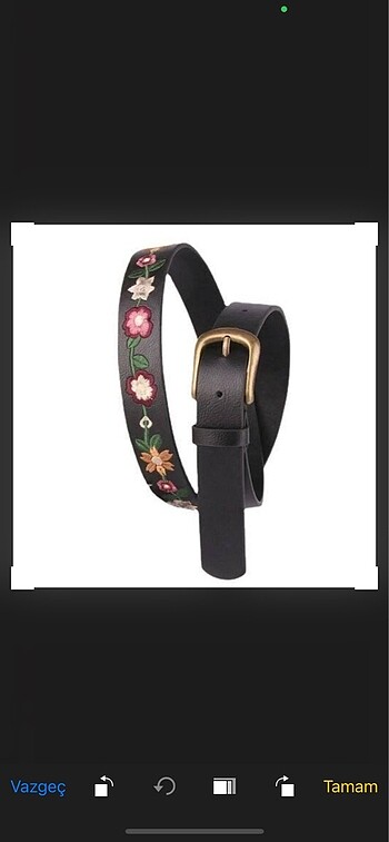 Stradivarius çiçek işlemeli kemer