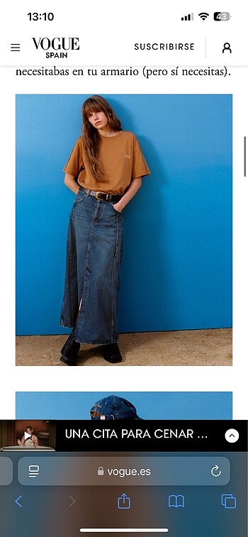 Estetik y2k denim etek Lee x Pull and bear