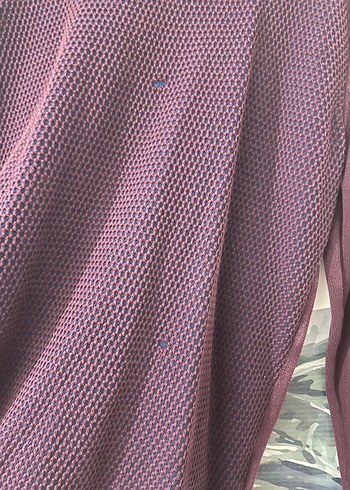 Bordo Erkek Triko Uzun Kollu Kazak - Görsel 2