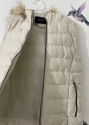 Kürk Detaylı Beyaz Kadın Yelek - Görsel 2