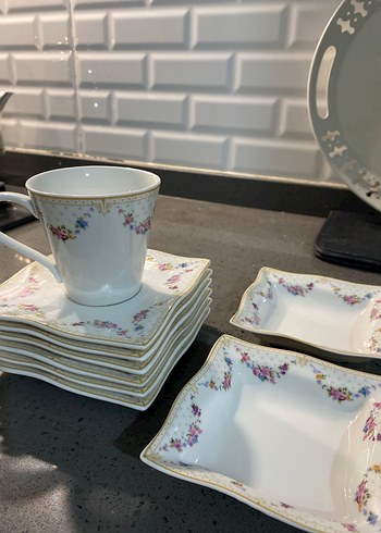 Pastel Çiçek Desenli Porselen Kahvaltı Takımı - Görsel 5